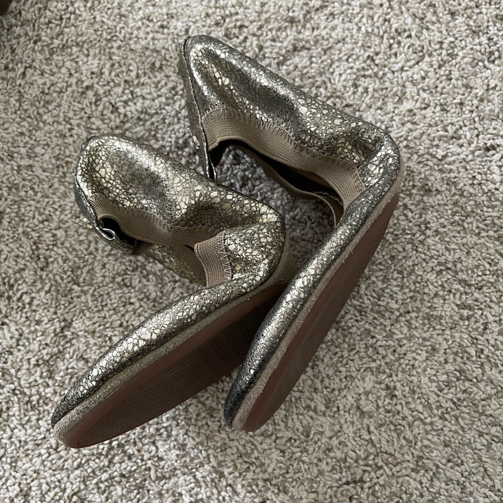 Yosi Samra Women's Samara Metallic Flats Gold 10